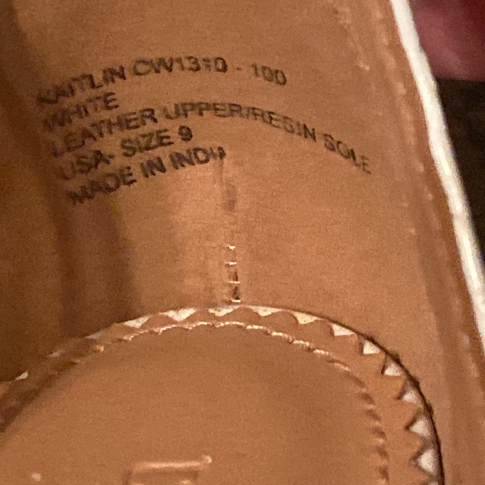 NWT Crevo Off White Real Leather Heeled Sandals 9 - Picture 5 of 8
